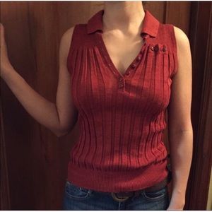 Authentic Gucci rust colored knit top